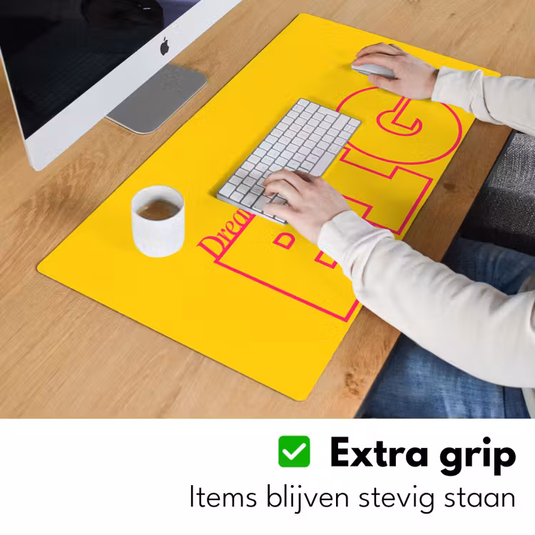 Bureau onderlegger - Dream big - Geel - Grafisch — 6