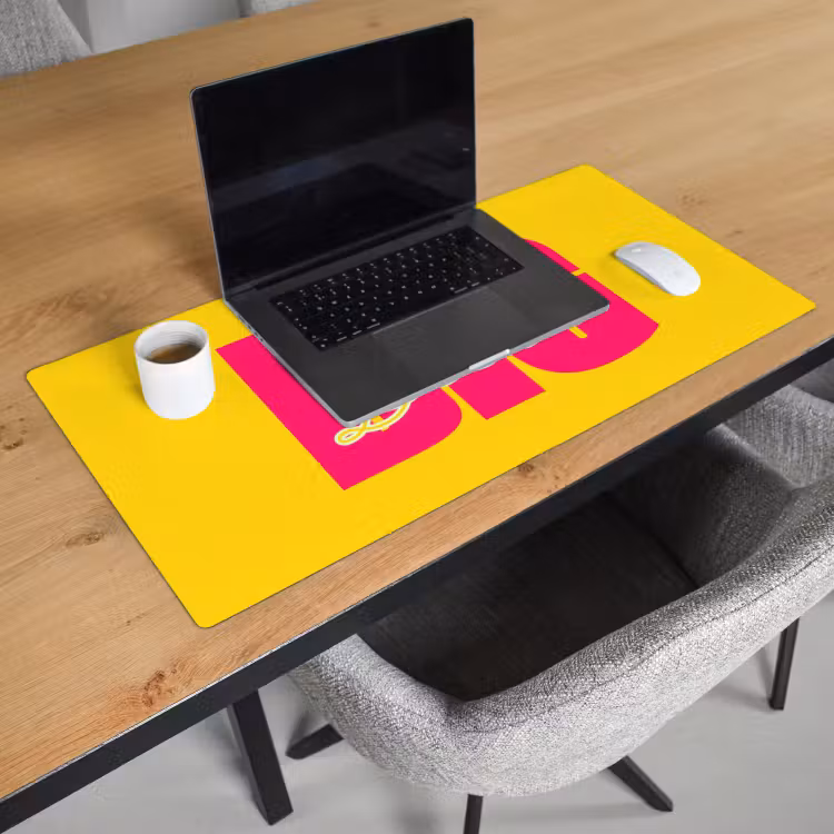 Bureau onderlegger - Dream big - Geel - Roze — 3