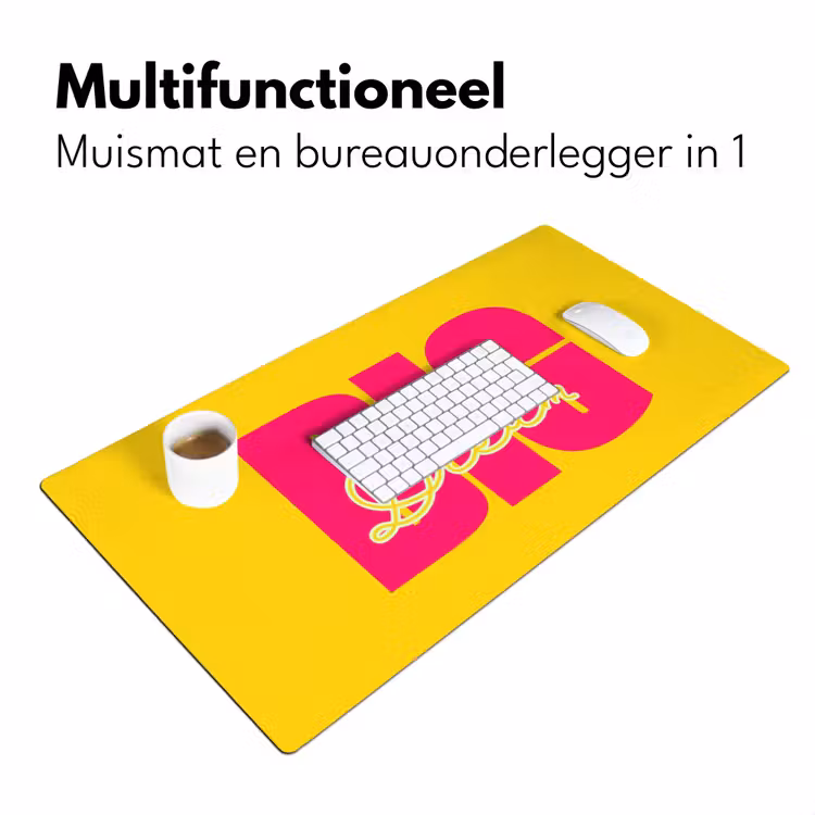 Bureau onderlegger - Dream big - Geel - Roze — 7