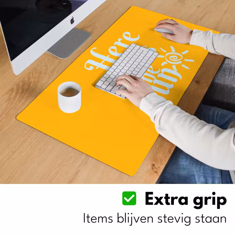 Bureau onderlegger - Geel - Blauw - Here comes the sun — 6