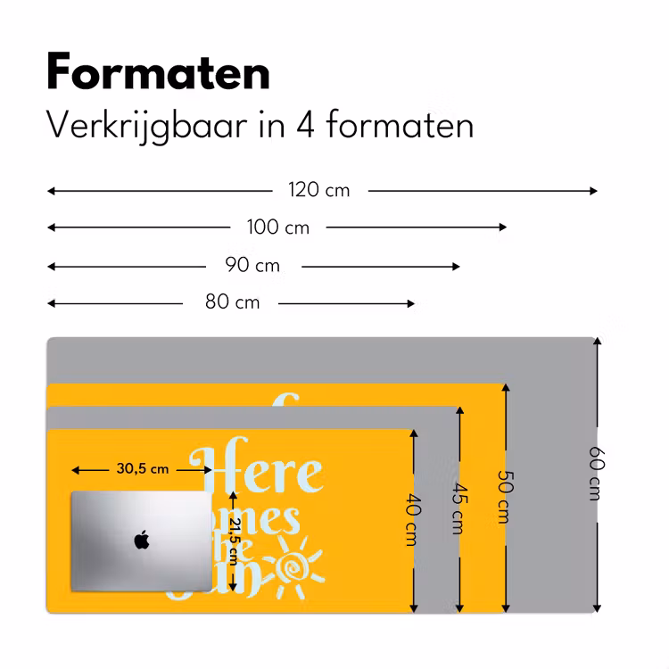 Bureau onderlegger - Geel - Blauw - Here comes the sun — 8