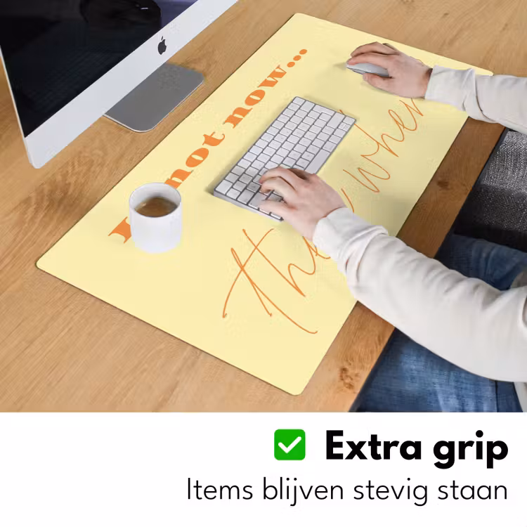 Bureau onderlegger - Geel - Oranje - if not now then when — 6