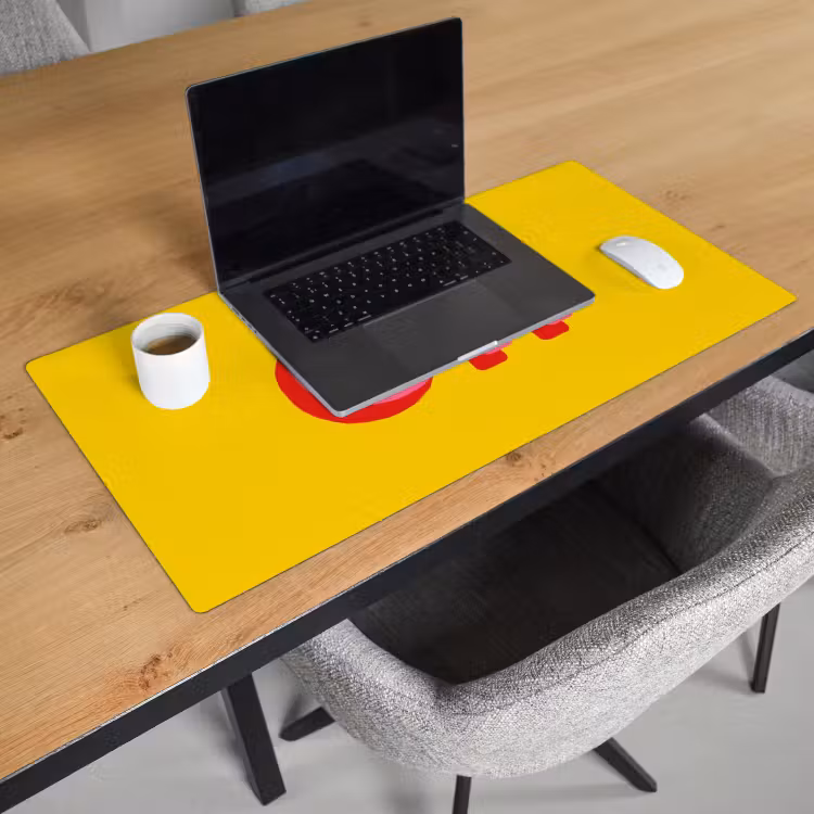 Bureau onderlegger - Geel - Roze - Oh - 3D — 3