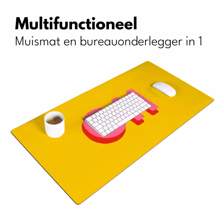 Bureau onderlegger - Geel - Roze - Oh - 3D — 7