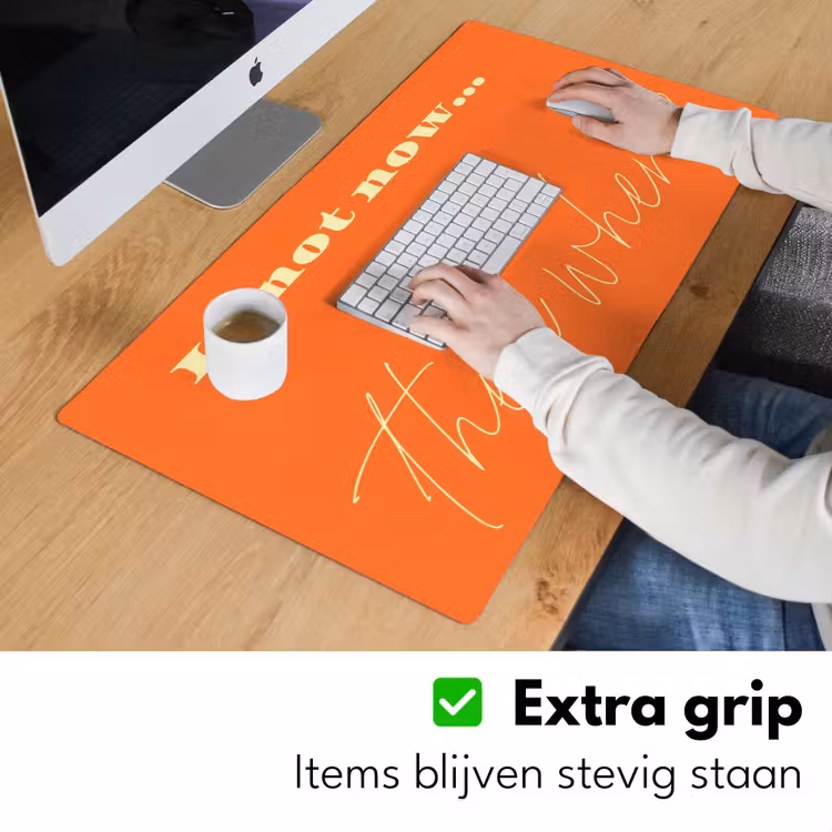 Bureau onderlegger - If not now then when - Oranje - Geel - Levendig — 6