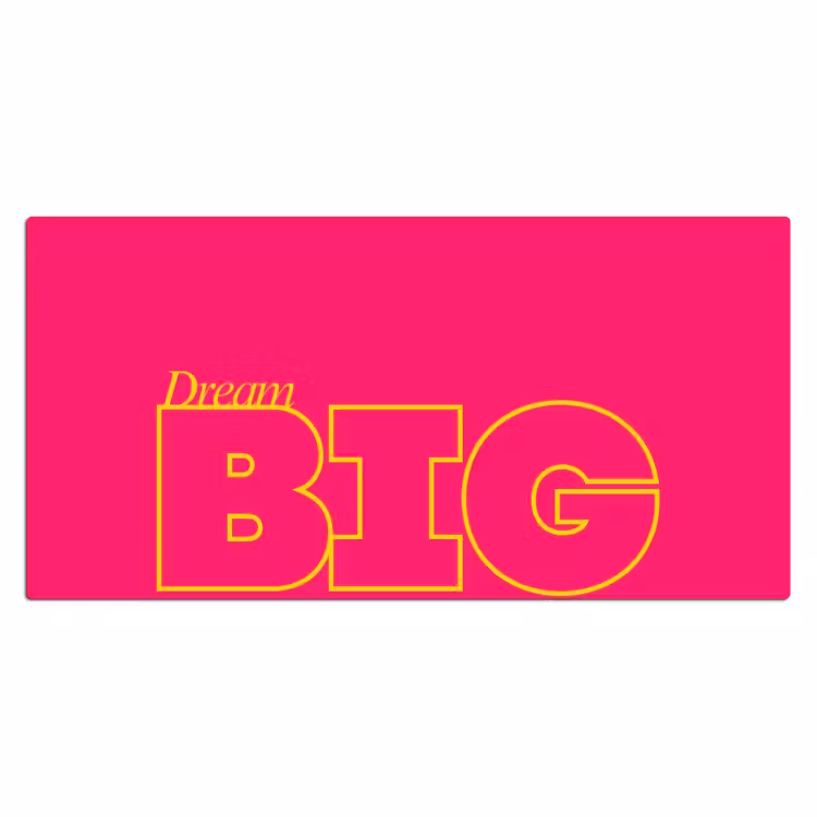 Bureau onderlegger - Minimalistisch - Roze - Dream big - Grafisch — 2
