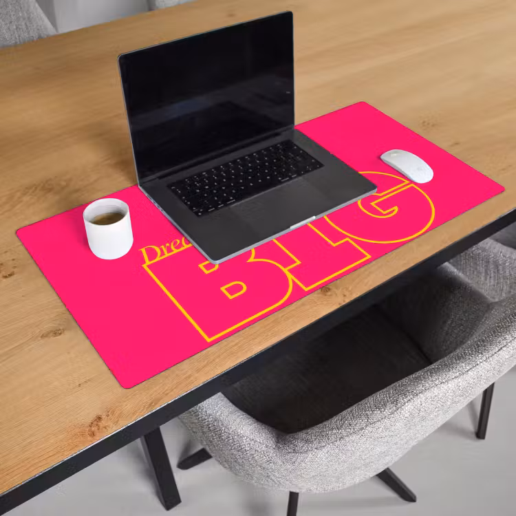 Bureau onderlegger - Minimalistisch - Roze - Dream big - Grafisch — 3