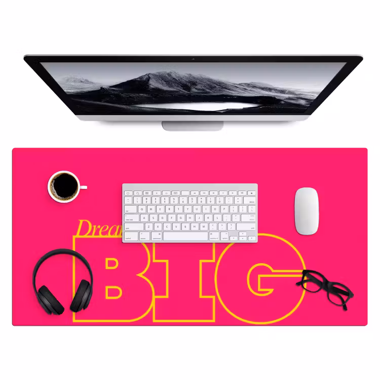 Bureau onderlegger - Minimalistisch - Roze - Dream big - Grafisch — 4