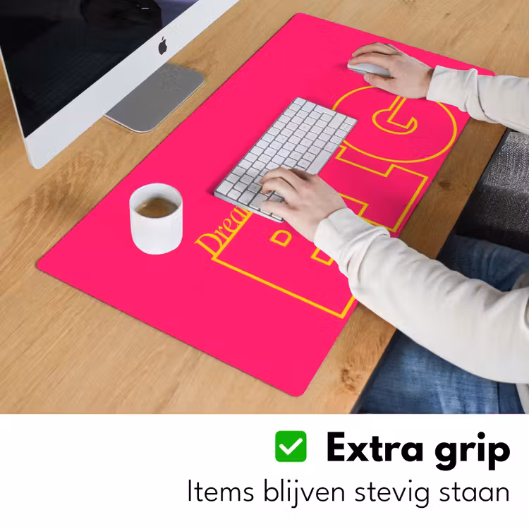 Bureau onderlegger - Minimalistisch - Roze - Dream big - Grafisch — 6