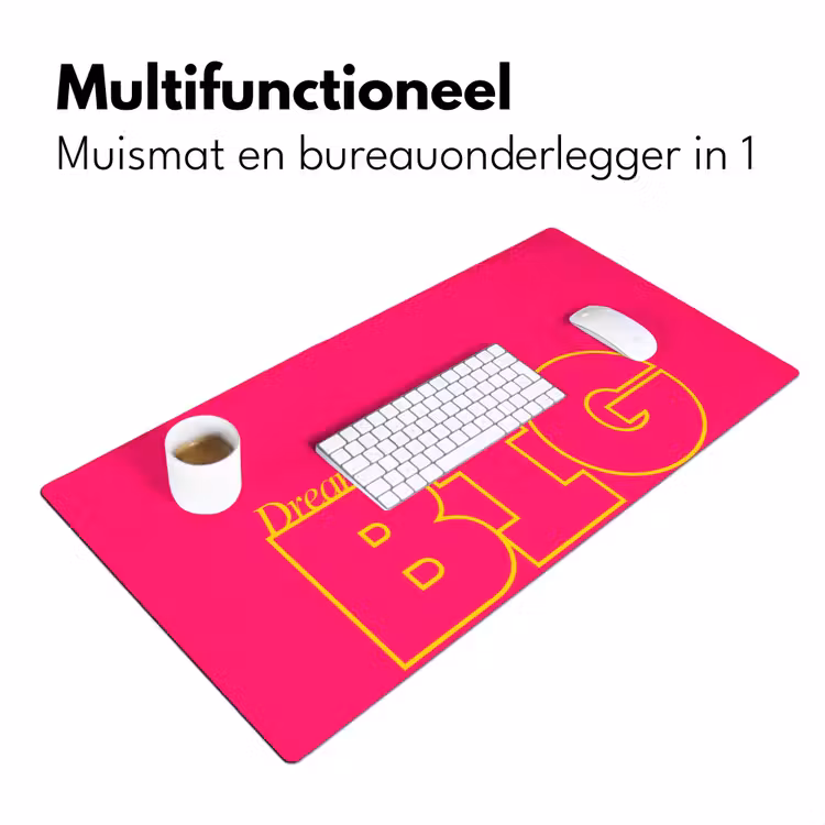 Bureau onderlegger - Minimalistisch - Roze - Dream big - Grafisch — 7