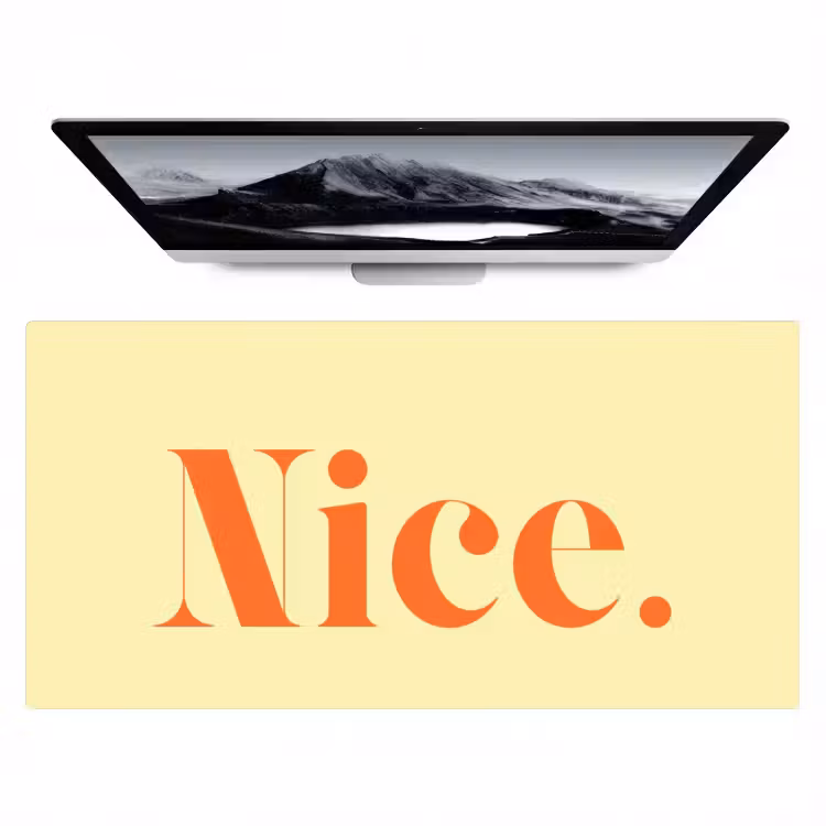 Bureau onderlegger - Nice - Oranje - Geel - Minimalistisch — 1
