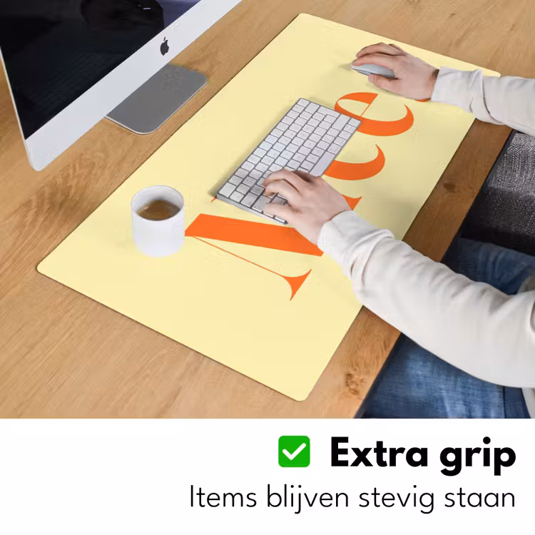 Bureau onderlegger - Nice - Oranje - Geel - Minimalistisch — 6
