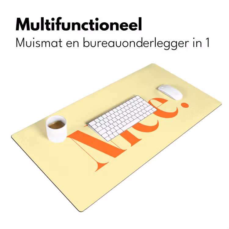 Bureau onderlegger - Nice - Oranje - Geel - Minimalistisch — 7