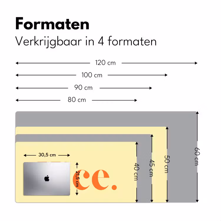 Bureau onderlegger - Nice - Oranje - Geel - Minimalistisch — 8