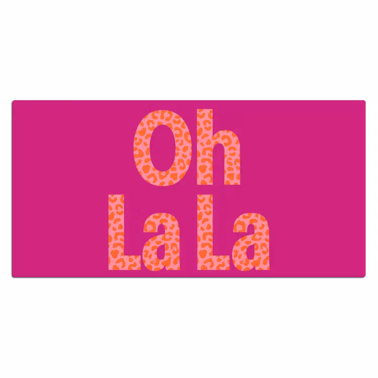 Bureau onderlegger - Oh la la - Luipaardprint - Roze — 2