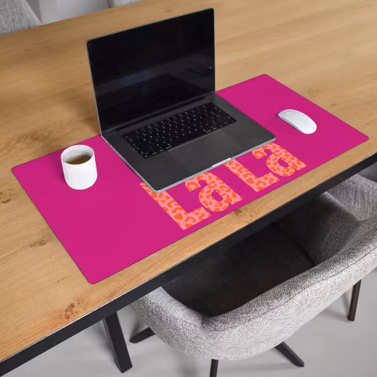 Bureau onderlegger - Oh la la - Luipaardprint - Roze — 3