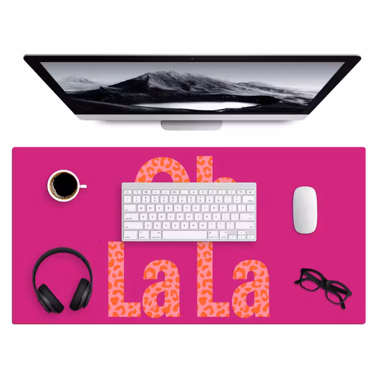 Bureau onderlegger - Oh la la - Luipaardprint - Roze — 4