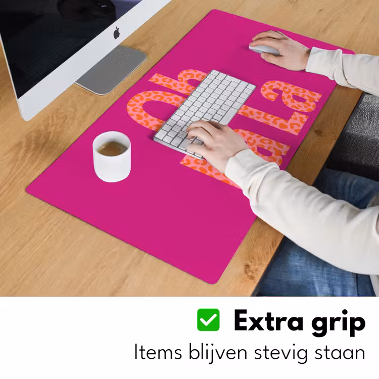 Bureau onderlegger - Oh la la - Luipaardprint - Roze — 6