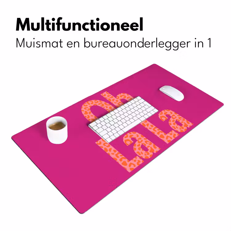 Bureau onderlegger - Oh la la - Luipaardprint - Roze — 7