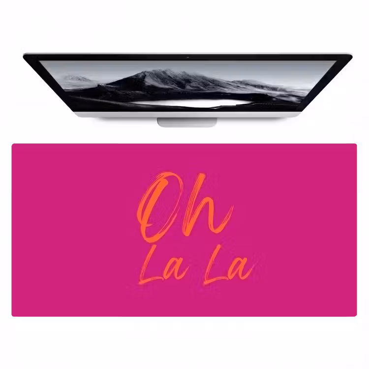 Bureau onderlegger - Oh la la - Oranje - Roze — 1