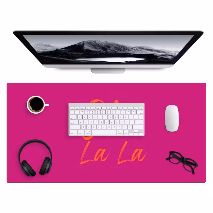 Bureau onderlegger - Oh la la - Oranje - Roze — 4