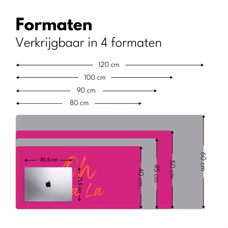 Bureau onderlegger - Oh la la - Oranje - Roze — 8
