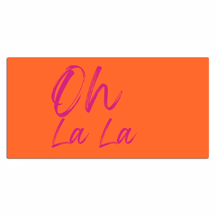 Bureau onderlegger - Oh la la - Oranje - Roze - Grafisch — 2