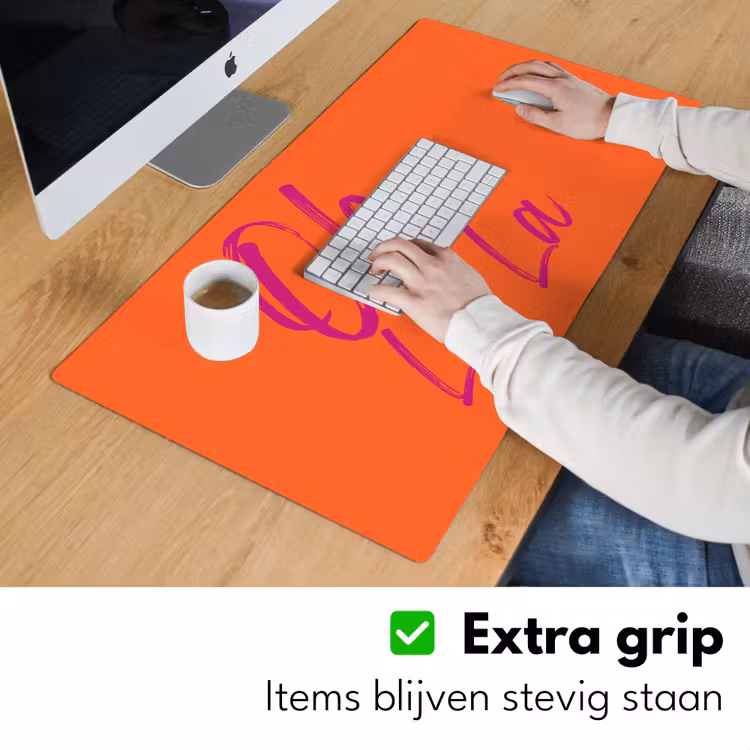 Bureau onderlegger - Oh la la - Oranje - Roze - Grafisch — 6