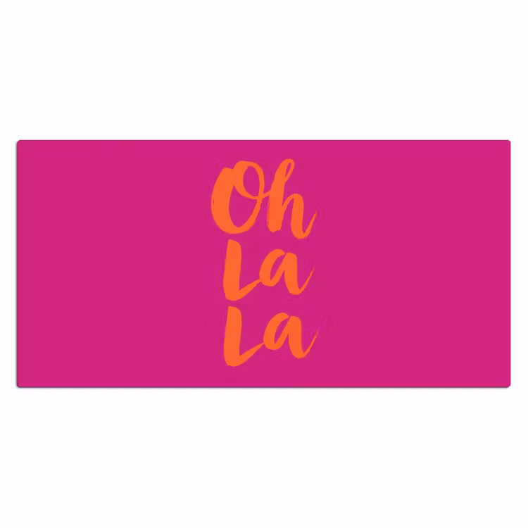 Bureau onderlegger - Oh la la - Roze - Oranje - Minimalistisch — 2