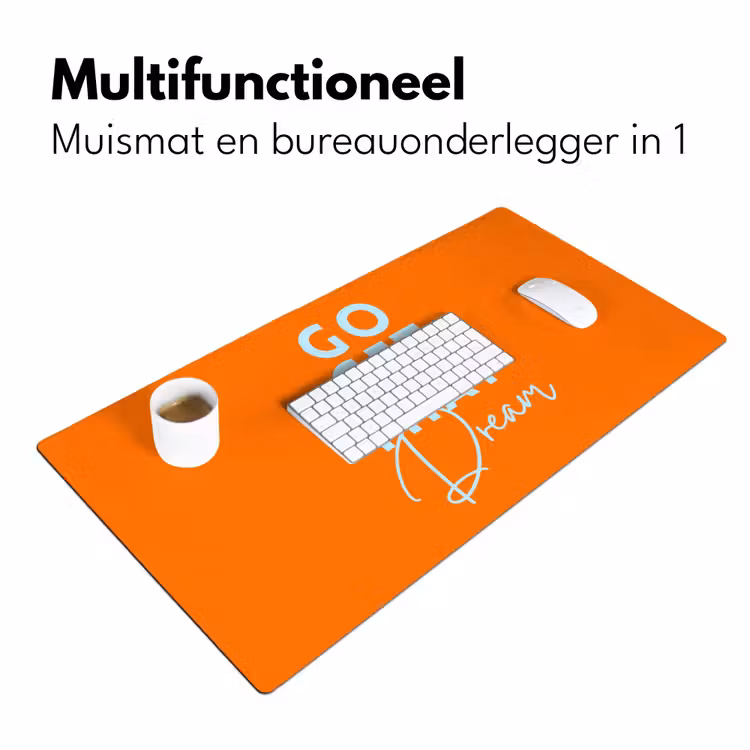 Bureau onderlegger - Oranje - Blauw - Go get that dream — 7