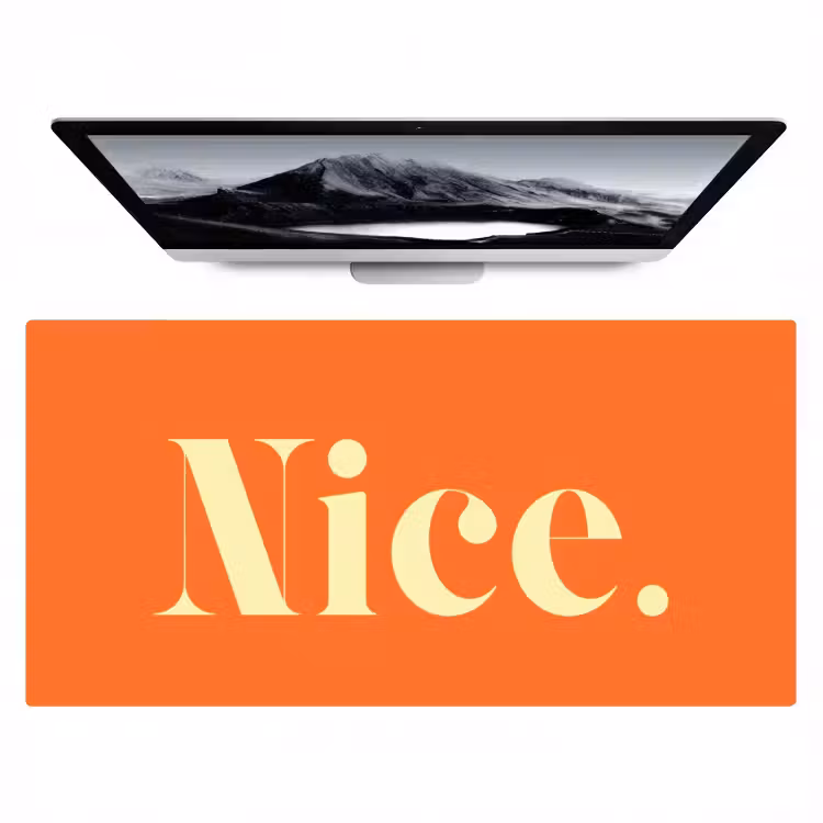 Bureau onderlegger - Oranje - Gebroken wit - Nice — 1