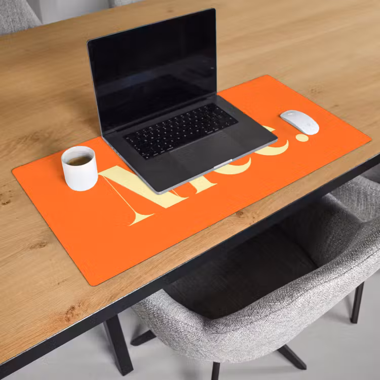 Bureau onderlegger - Oranje - Gebroken wit - Nice — 3