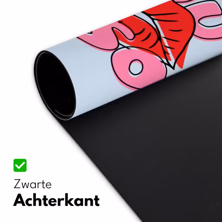 Bureau onderlegger - Bisou - Blauw - Roze - Lippen — 5