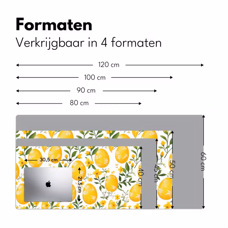 Bureau onderlegger - Bloemen - Paaseieren - Geel — 7