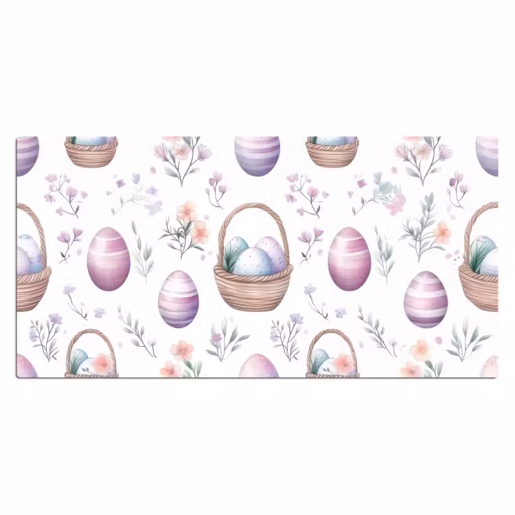 Bureau onderlegger - Bloemen - Paaseieren - Patroon — 1