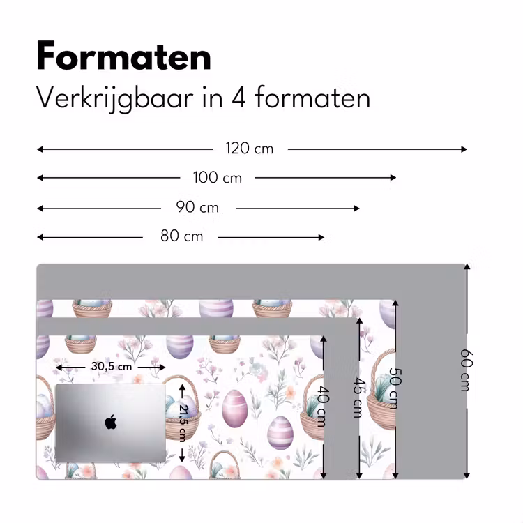 Bureau onderlegger - Bloemen - Paaseieren - Patroon — 7