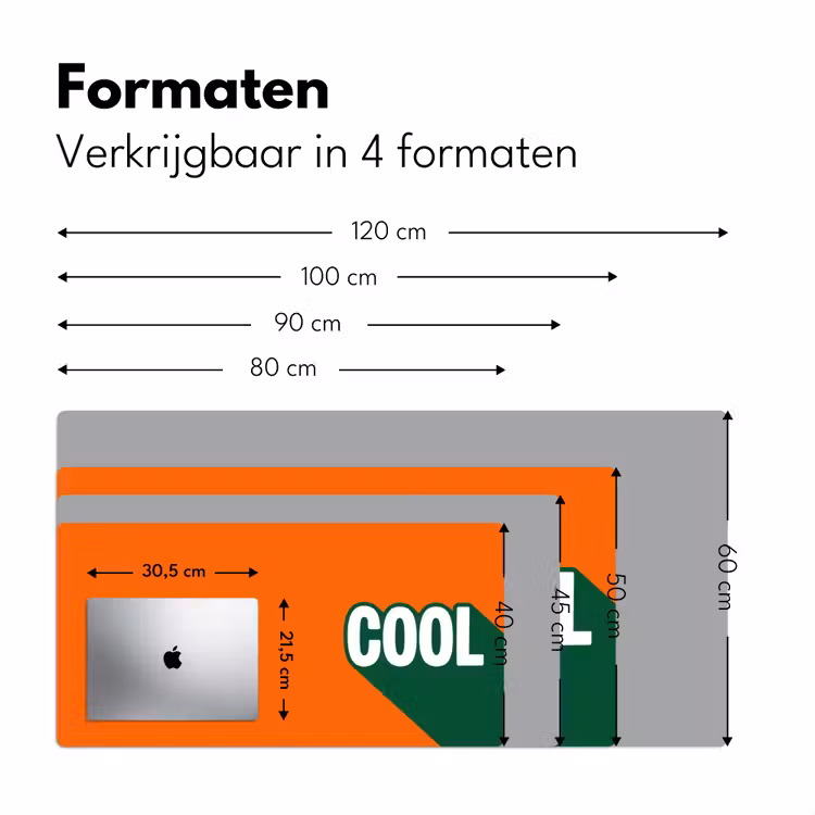 Bureau onderlegger - Cool - Oranje - Groen — 8