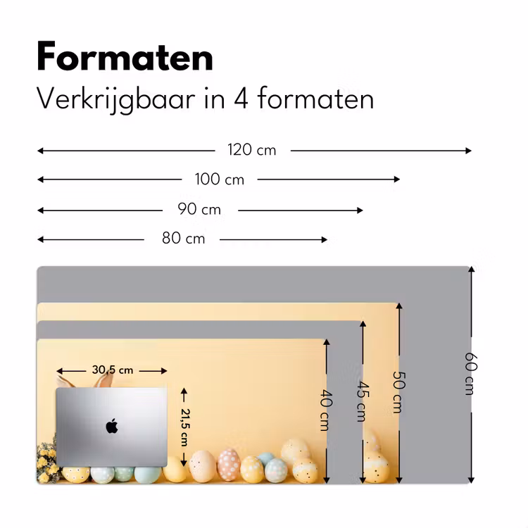 Bureau onderlegger - Eieren -  Konijn - Pasteltinten — 7