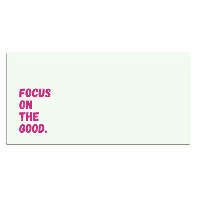 Bureau onderlegger - Focus on the good - Beige - Roze — 2