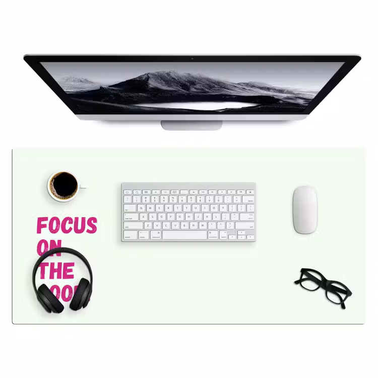 Bureau onderlegger - Focus on the good - Beige - Roze — 4