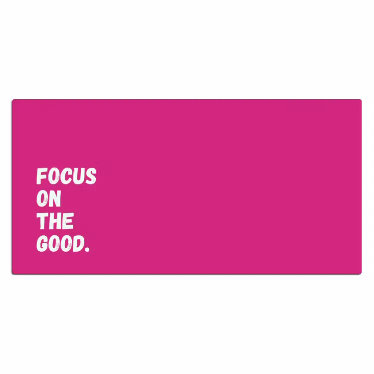 Bureau onderlegger - Focus on the good - Roze - Simple — 2