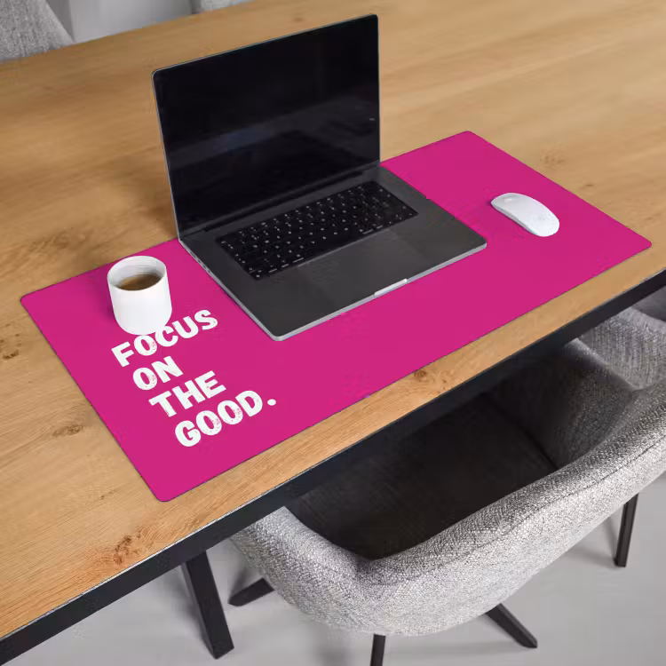 Bureau onderlegger - Focus on the good - Roze - Simple — 3