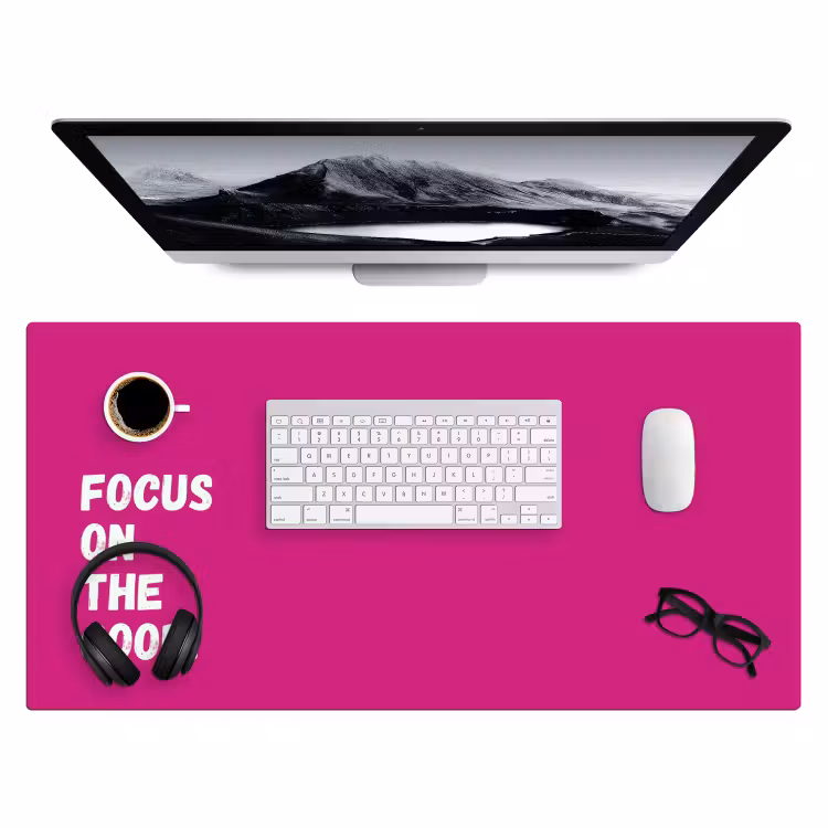 Bureau onderlegger - Focus on the good - Roze - Simple — 4
