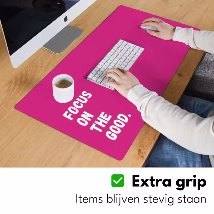 Bureau onderlegger - Focus on the good - Roze - Simple — 6