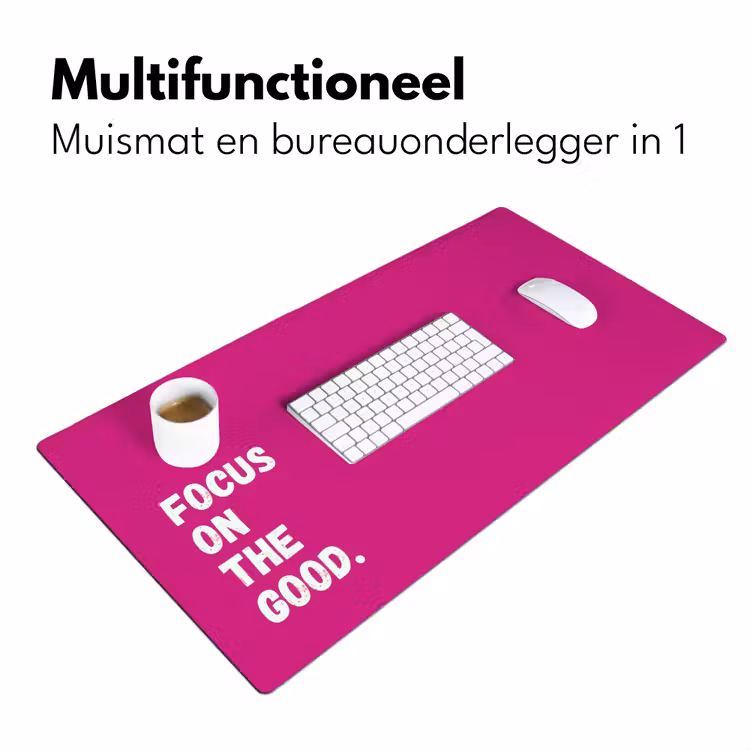 Bureau onderlegger - Focus on the good - Roze - Simple — 7