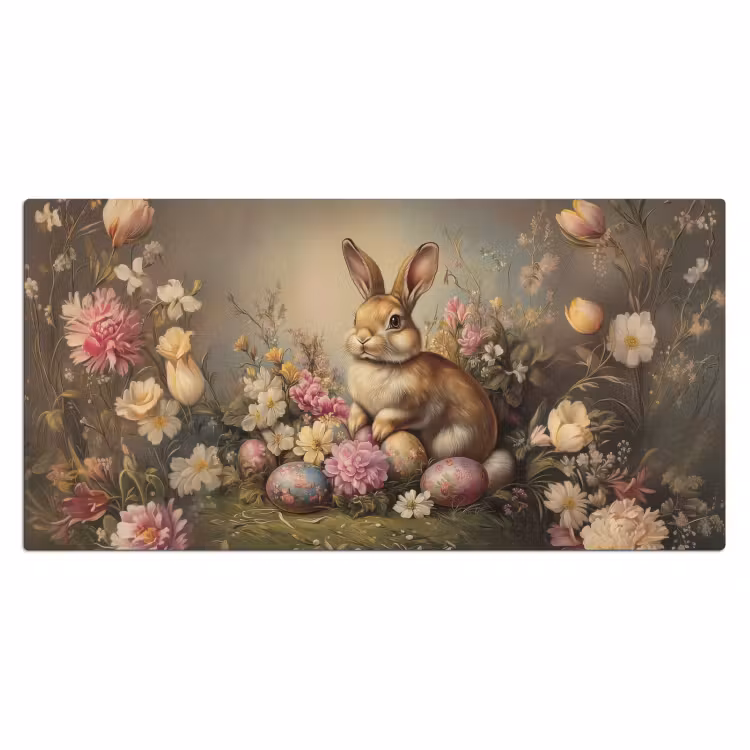 Bureau onderlegger - Haas - Stilleven - Bloemen — 1