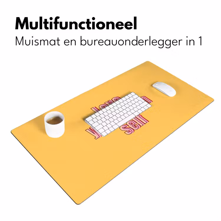 Bureau onderlegger - Love yourself - Roze - Geel — 7