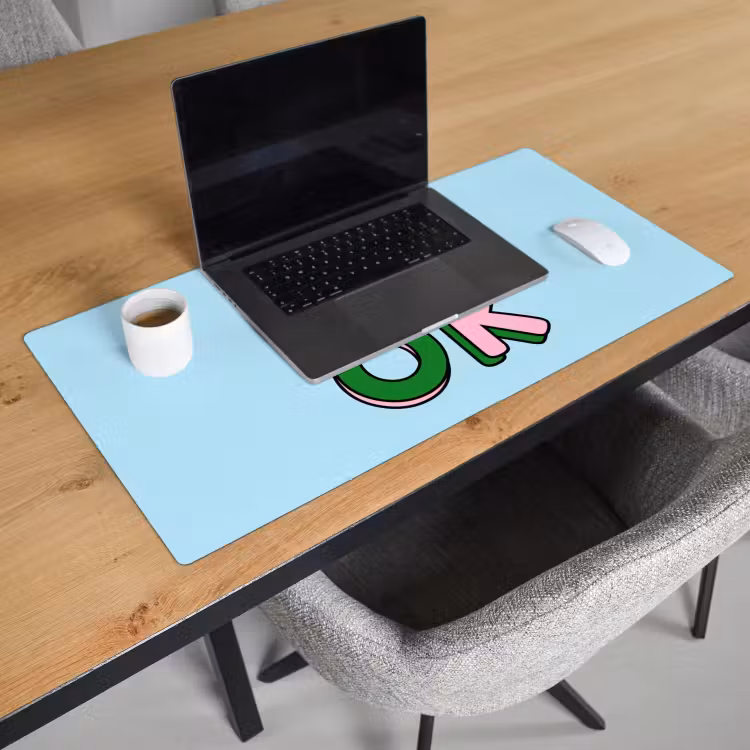 Bureau onderlegger - Oh ok - Blauw - Kleurrijk — 3