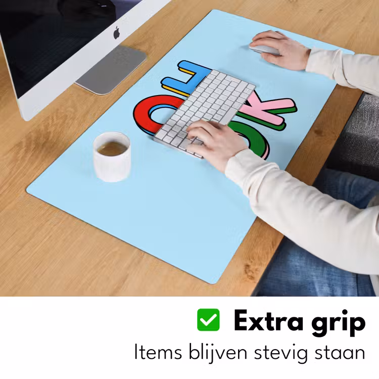 Bureau onderlegger - Oh ok - Blauw - Kleurrijk — 6