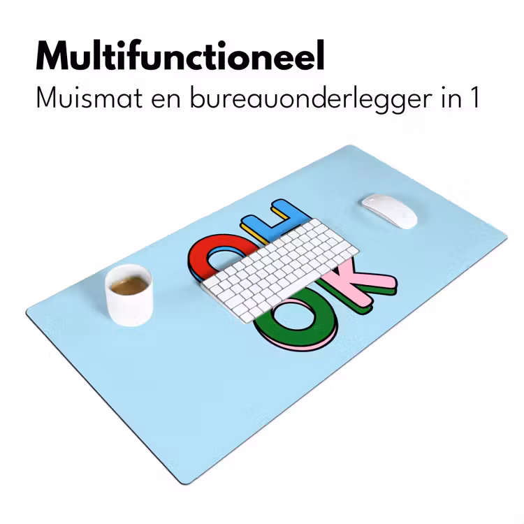 Bureau onderlegger - Oh ok - Blauw - Kleurrijk — 7